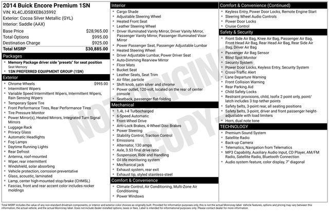 Buick Encore Premium FWD 2014