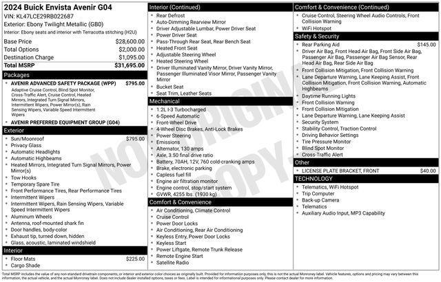 Buick Envista Avenir 2024