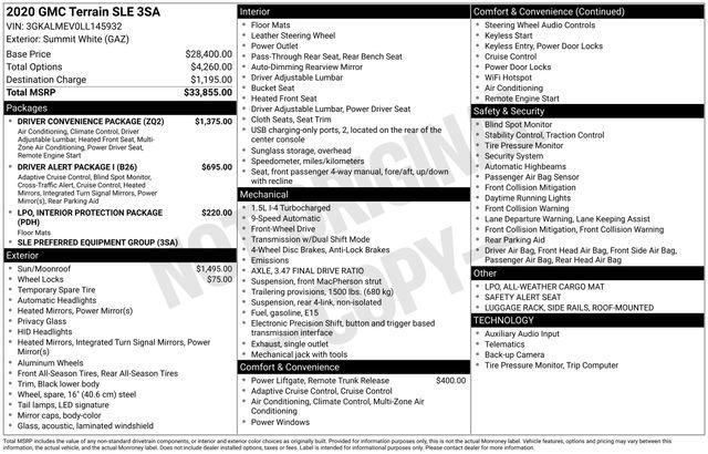 GMC Terrain SLE 2020