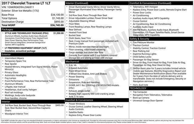 Chevrolet Traverse 1LT FWD 2017