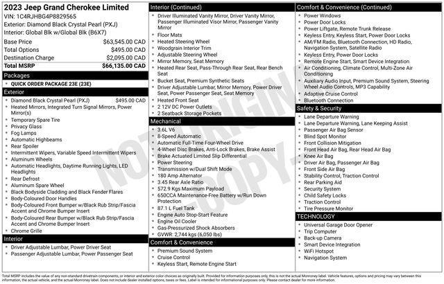 Jeep Grand Cherokee Limited 4WD 2023