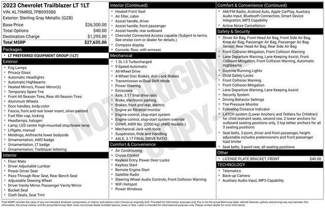 Chevrolet TrailBlazer LT AWD 2023