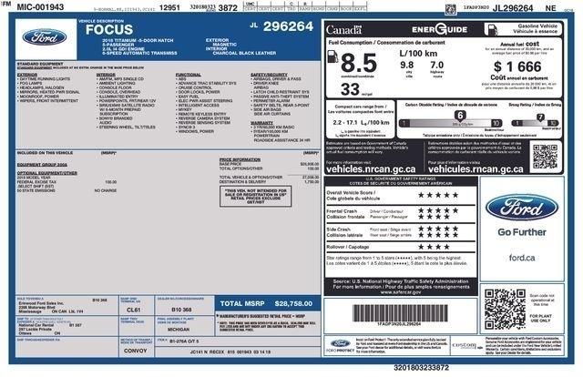 Ford Focus Titanium Hatch 2018