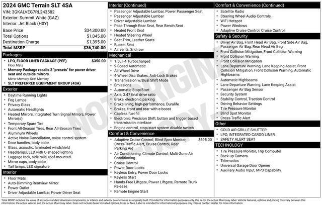 GMC Terrain SLT AWD 2024