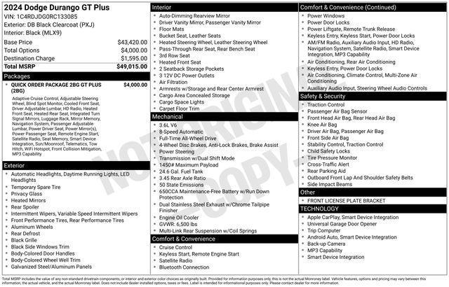 Dodge Durango GT Plus AWD 2024