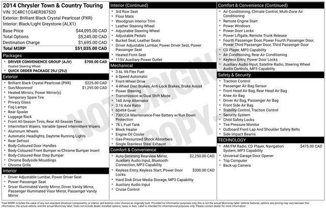 Chrysler Town & Country Touring-L 2014