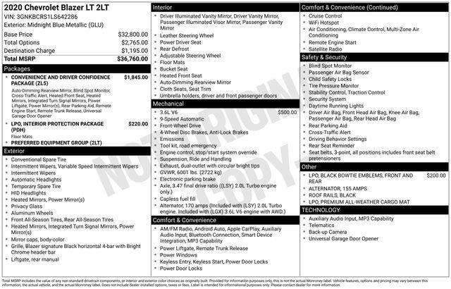 Chevrolet Blazer 2LT 2020