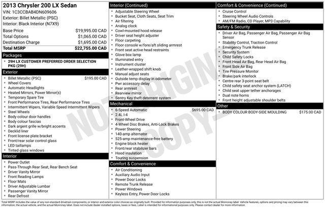 Chrysler 200 LX 2013
