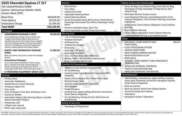 Chevrolet Equinox LT AWD 2025