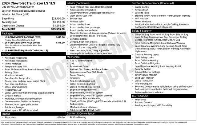 Chevrolet TrailBlazer LS 2024