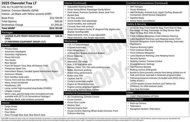 Chevrolet Trax LT 2025