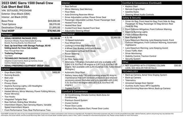 GMC Sierra 1500 Denali Crew Cab Short Box 4WD 2023