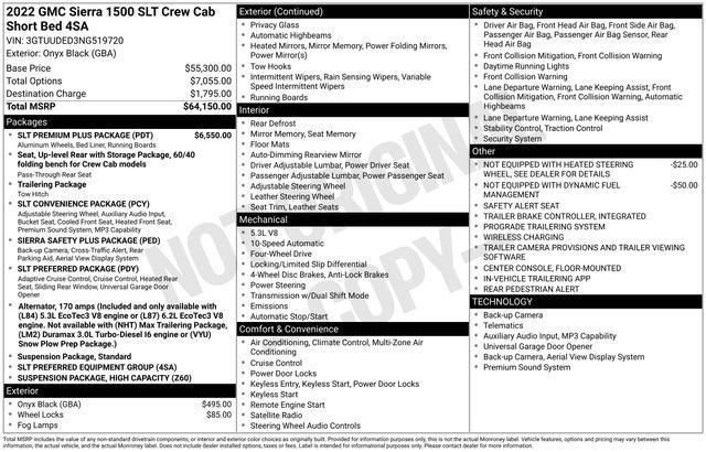 GMC Sierra 1500 SLT Crew Cab 4WD 2022