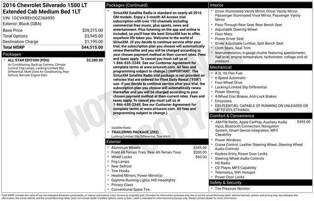 Chevrolet Silverado 1500 LT Double Cab 4WD 2016