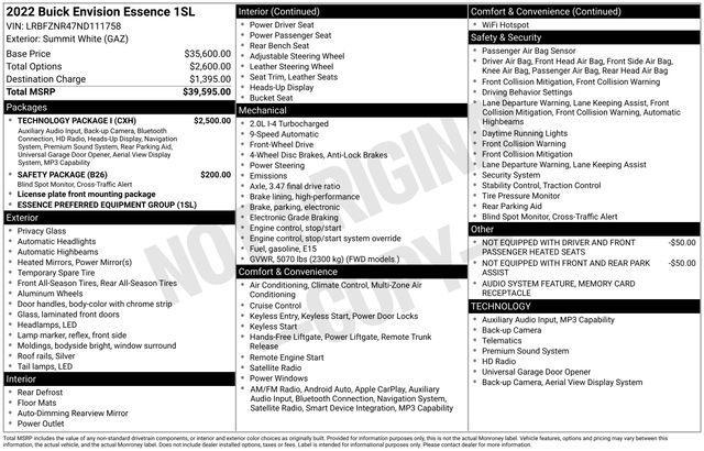 Buick Envision Essense 2022