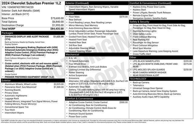 Chevrolet Suburban Premier 4WD 2024