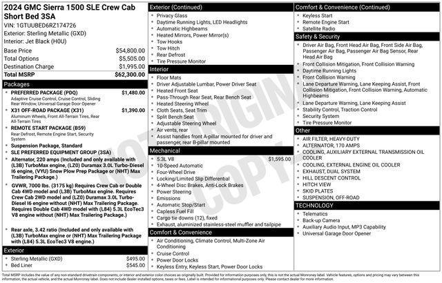 GMC Sierra 1500 SLE Crew Cab 4WD 2024