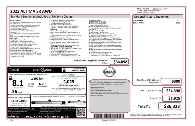 Nissan Altima 2.5 SR AWD 2023