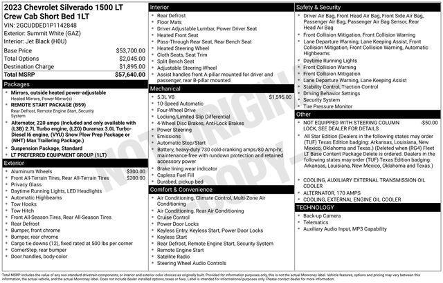 Chevrolet Silverado 1500 LT Crew Cab 4WD 2023
