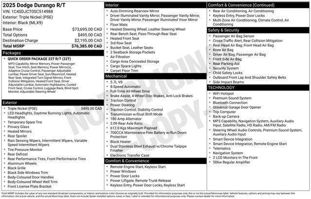 Dodge Durango R/T AWD 2025