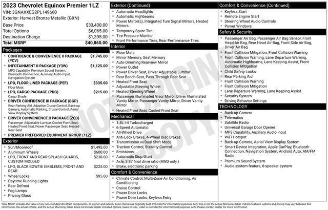 Chevrolet Equinox Premier AWD 2023