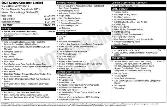Subaru Crosstrek Limited 2024