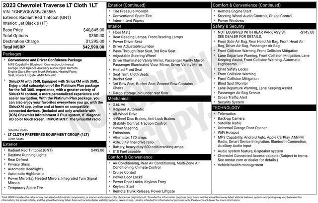 Chevrolet Traverse LT Cloth AWD 2023