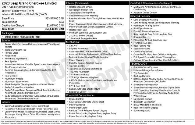Jeep Grand Cherokee Limited 4WD 2023