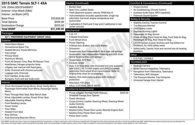 GMC Terrain SLT1 FWD 2015