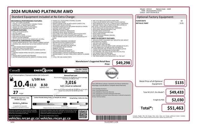 Nissan Murano Platinum AWD 2024