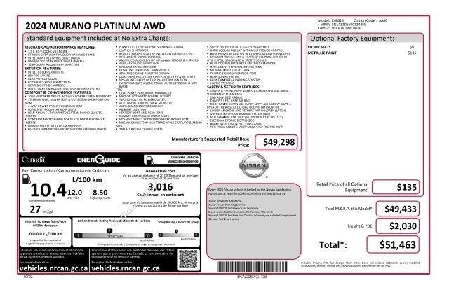 Nissan Murano Platinum AWD 2024