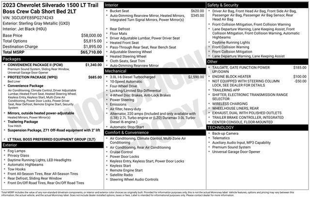 Chevrolet Silverado 1500 Trail Boss LT Crew Cab 4WD 2023
