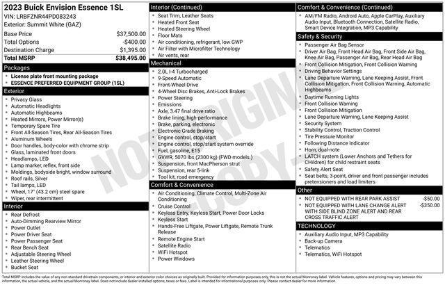 Buick Envision Essense 2023