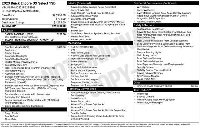 Buick Encore GX Select 2023