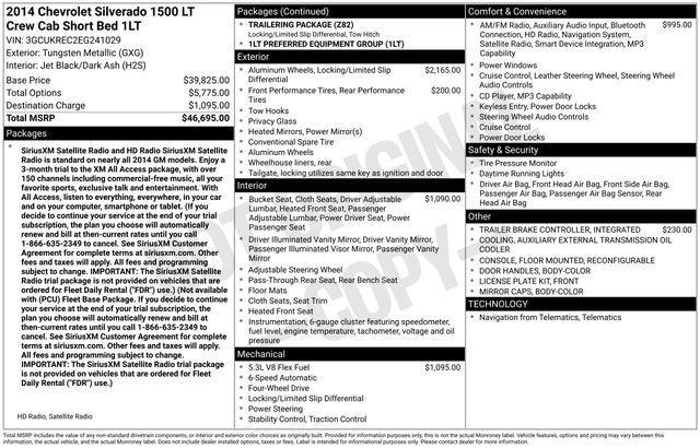 Chevrolet Silverado 1500 1LT Crew Cab 4WD 2014