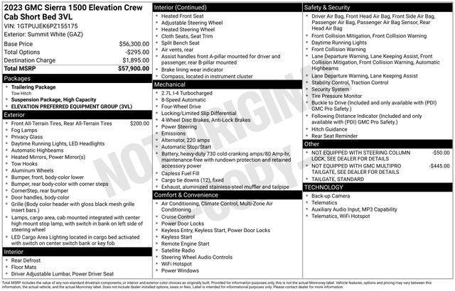 GMC Sierra 1500 Elevation L Crew Cab 4WD 2023