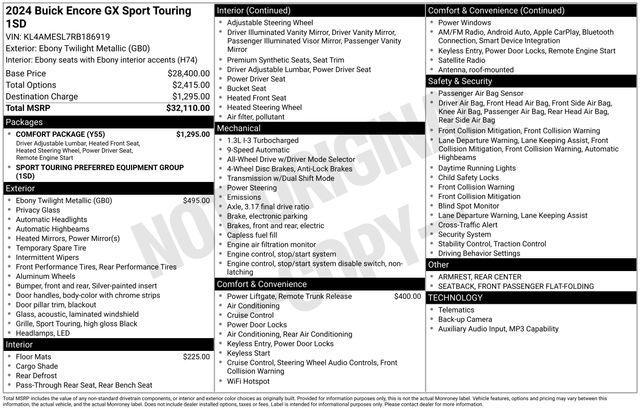 Buick Encore GX Sport Touring AWD 2024