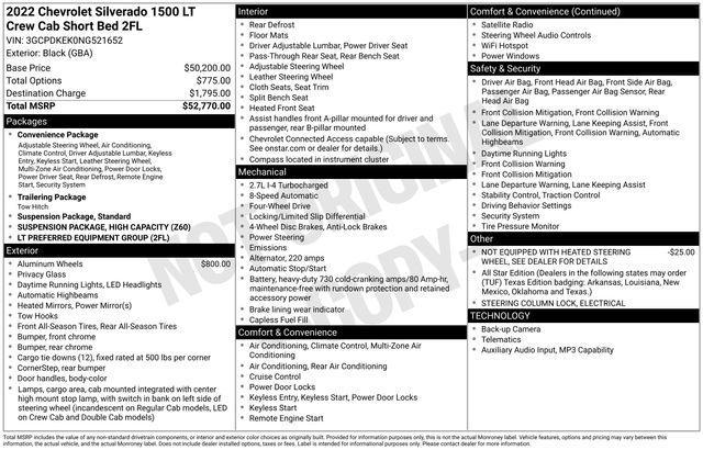 Chevrolet Silverado 1500 LT-L Crew Cab 4WD 2022