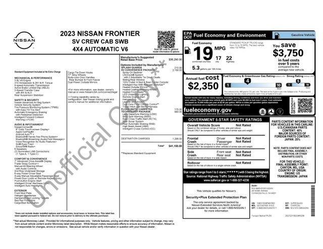 Nissan Frontier SV Crew Cab 4WD 2023