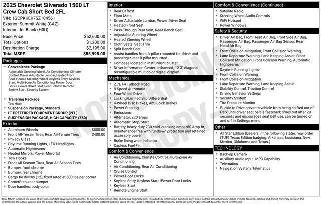Chevrolet Silverado 1500 LT-L Crew Cab 4WD 2025