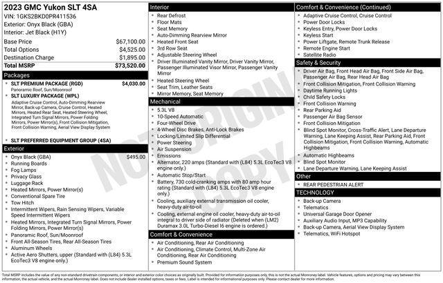 GMC Yukon SLT 4WD 2023
