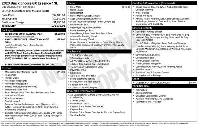 Buick Encore GX Essence AWD 2023