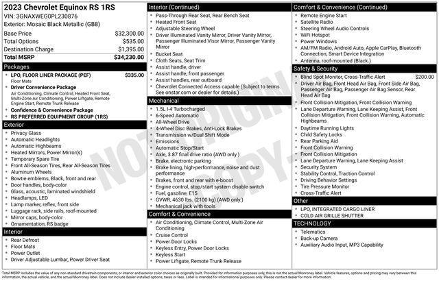 Chevrolet Equinox RS 2023