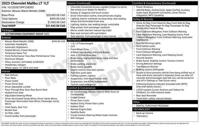 Chevrolet Malibu 1LT 2023