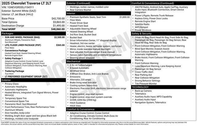 Chevrolet Traverse LT AWD 2025