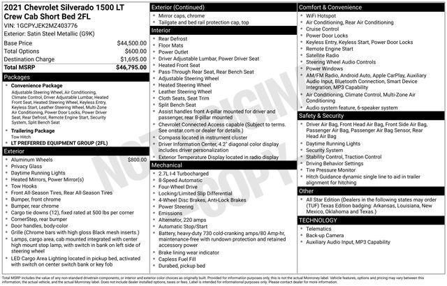 Chevrolet Silverado 1500 LT Crew Cab 4WD 2021