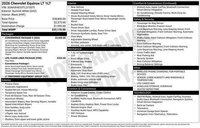 Chevrolet Equinox LT 2WD 2026