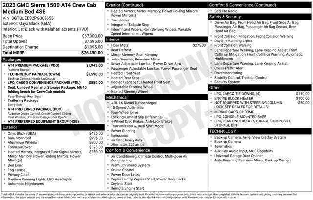 GMC Sierra 1500 AT4 Crew Cab 4WD 2023