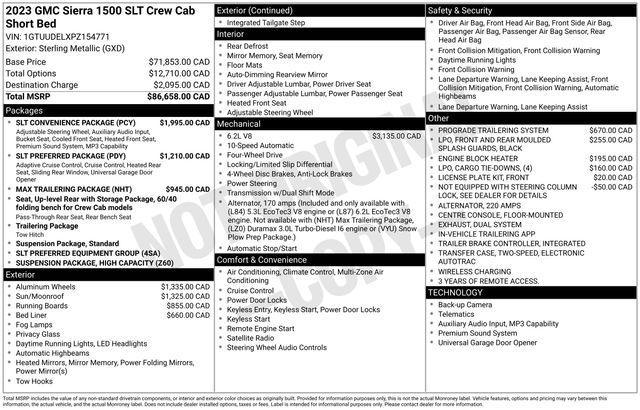 GMC Sierra 1500 SLT Crew Cab 4WD 2023