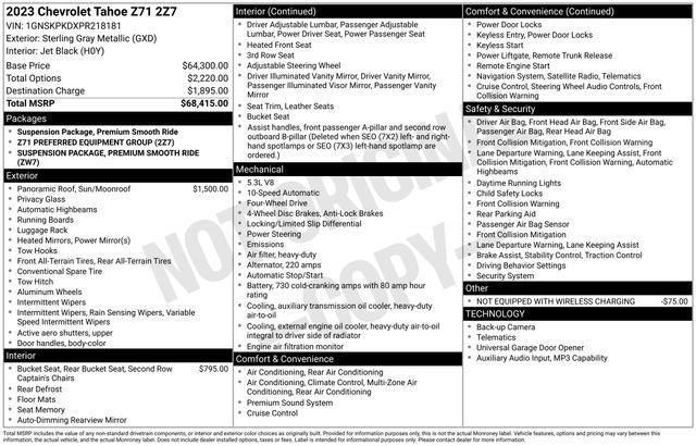 Chevrolet Tahoe Z71 2023
